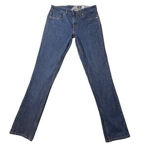 Volcom Jeans Mens 30x31 Blue Vorta Slim Straight Dark Wash Stretch Denim Skater